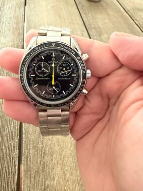 Omega Moonswatch Mod Modded Omega Speedmaster Watch Stainless Steel Metal Case